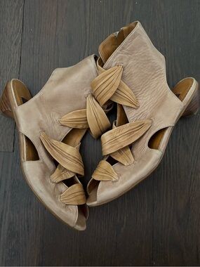 Buttery soft leather ankle sandals